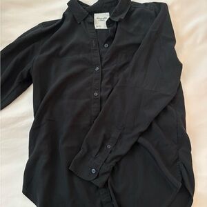 Abercrombie & Fitch Black Casual Button Down Shirt